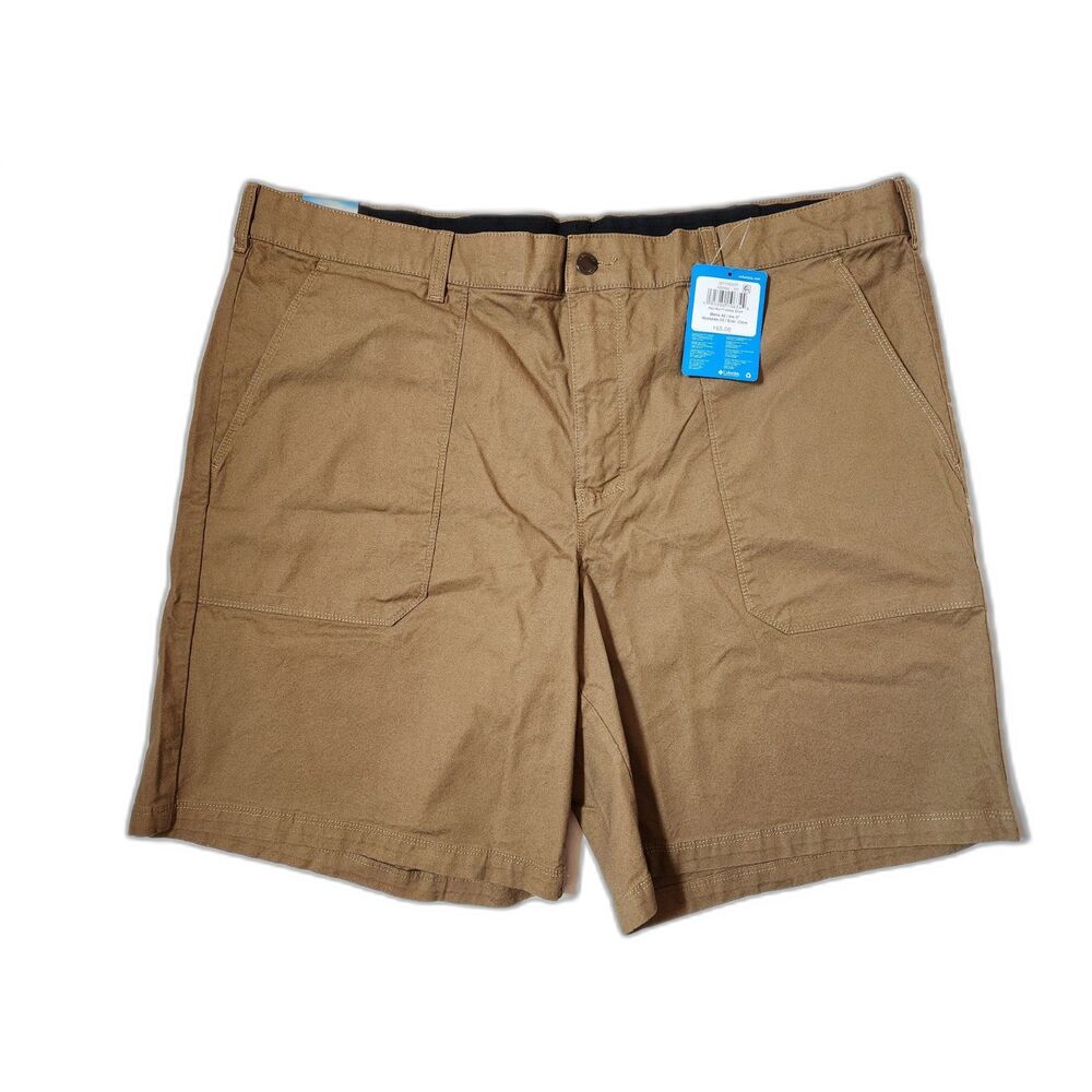 Columbia Flex Roc Utility Shorts Men’s 42x9 Delta Brown Cotton Stretch
